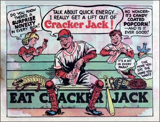 cracker jack ad from the 1950s