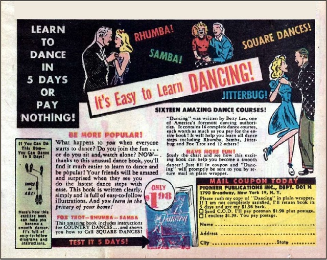 dance ad from the 50s