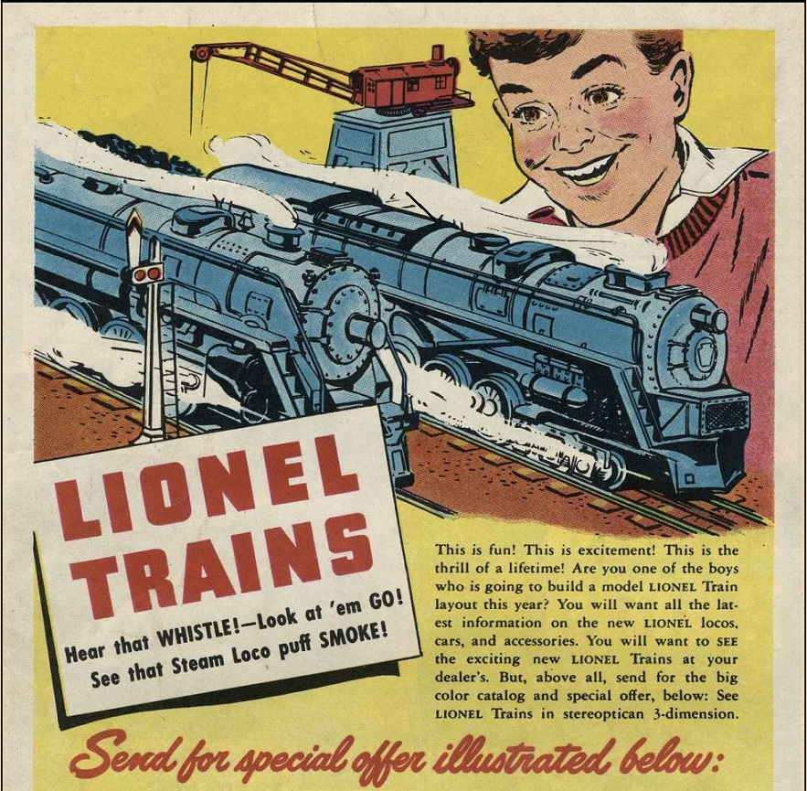 lionel train ad